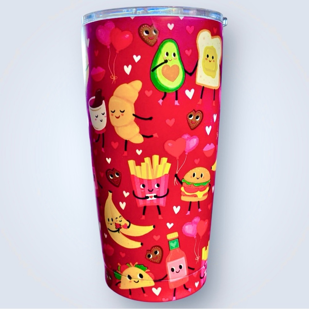 FOODIES Clementine Thermal Travel Mug 20oz Hot Cold Cup STEEL Tumbler